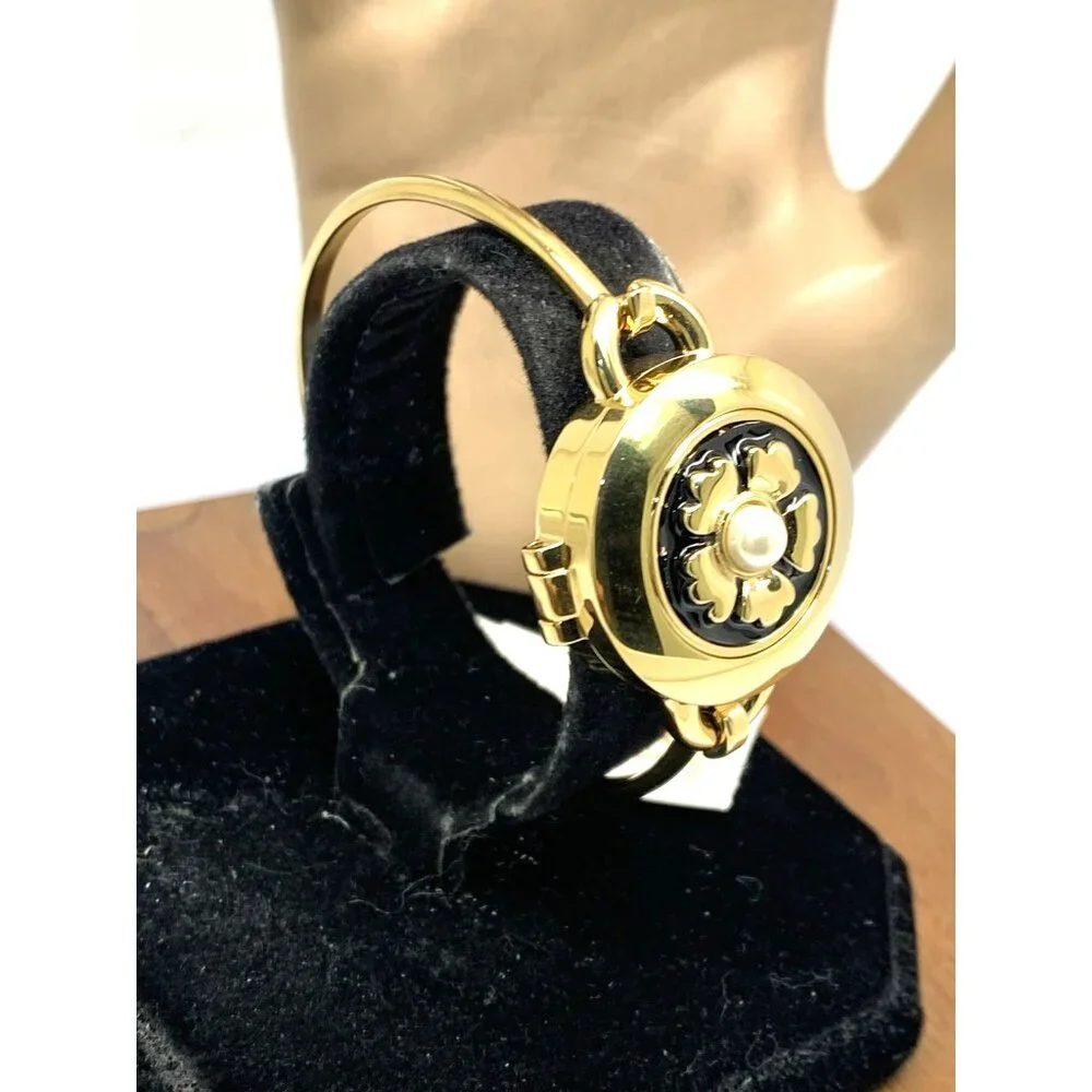 Tory Burch Women's Watch TBW6018SET Mother of Pearl Dial Quartz Bangle Gold